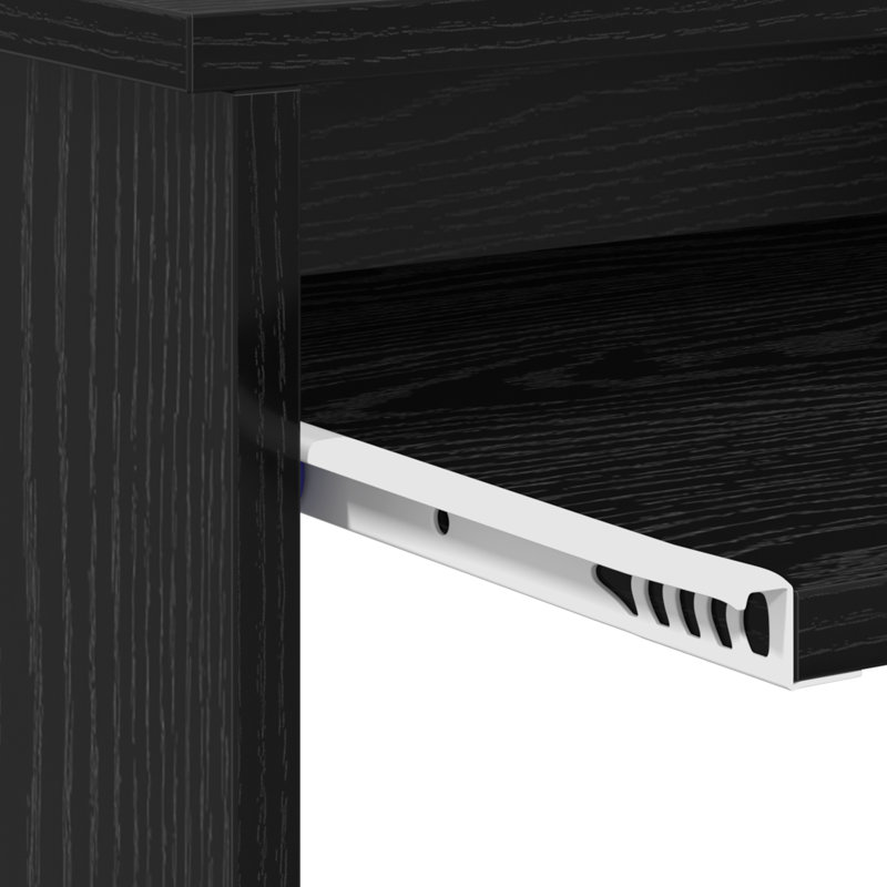 Computer Desk Engineered Wood, MDF Medium, Black Oak