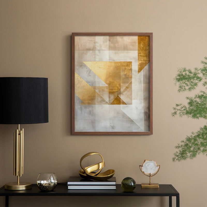 ABSTRACT Series CX Framed Print - Solid Wood, Walnut, 21" H x 17" W