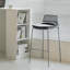 Chaise d'appoint à dossier bas gris (ensemble de 2)-123019994