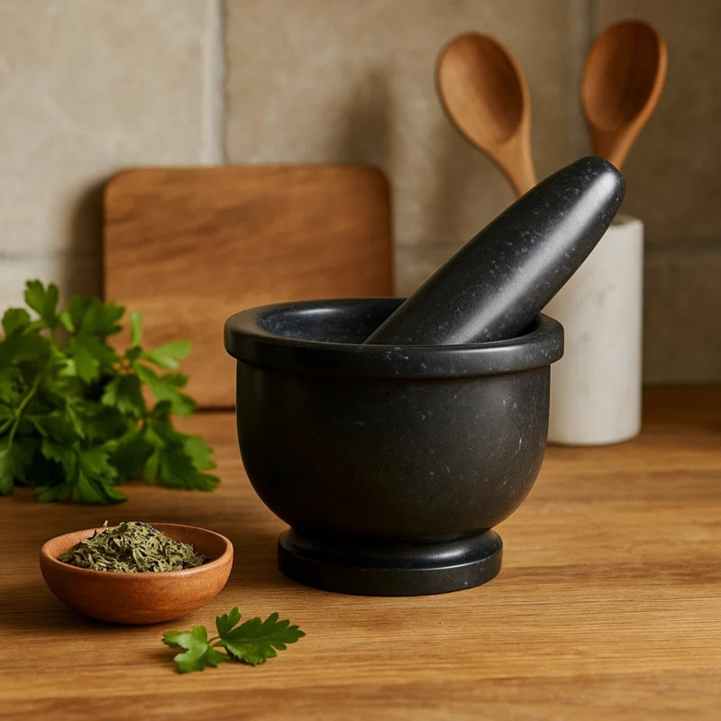 Marble Mortar And Pestle Set