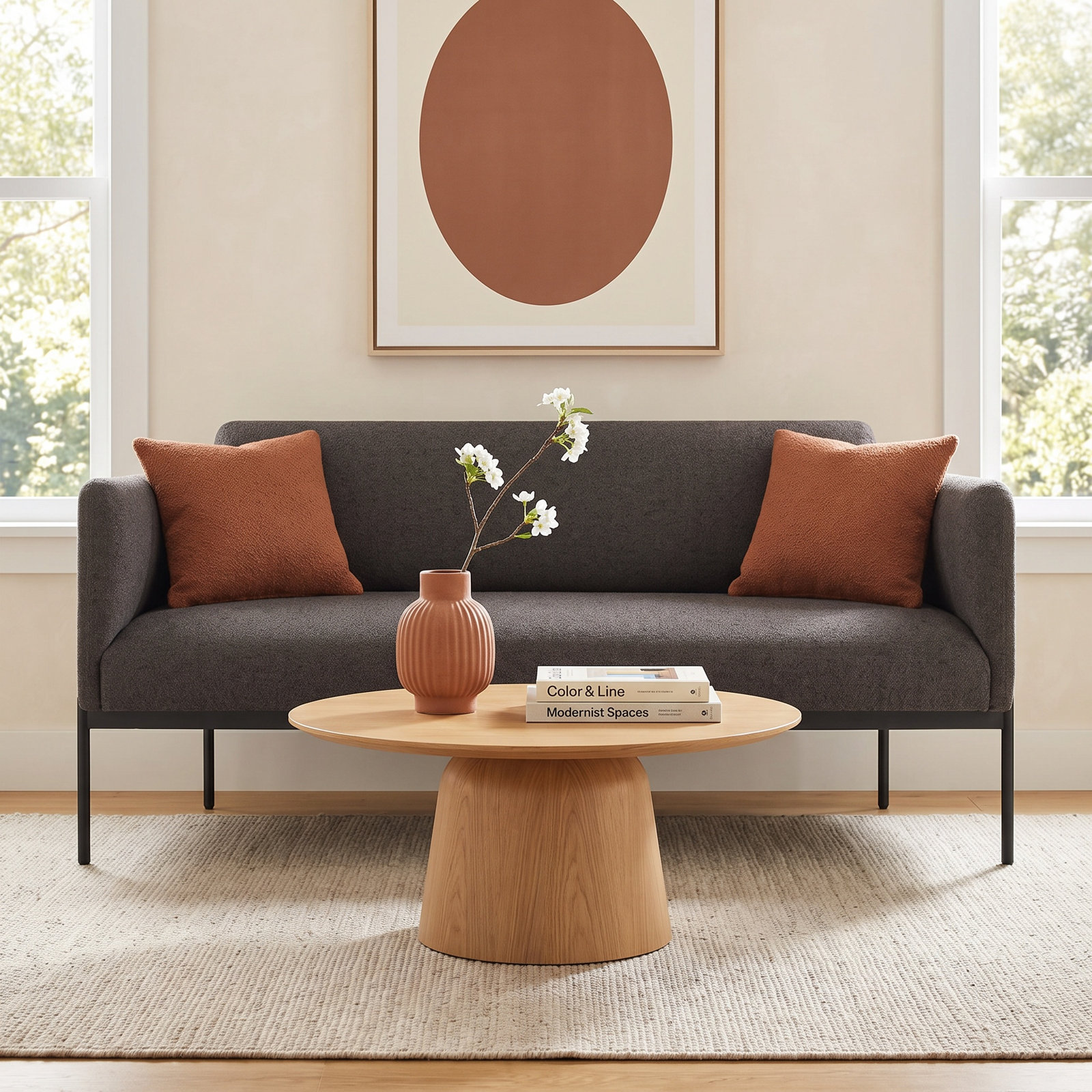 Getup 67'' Upholstered Loveseat, Kelso Charcoal Polyester