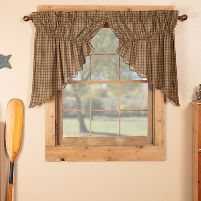 Banhart Cotton Plaid Swag Window Valance