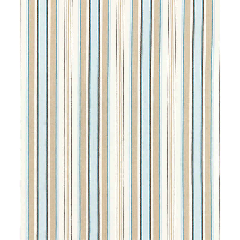 Chatham Andover Cotton Stripe Fabric, Capri