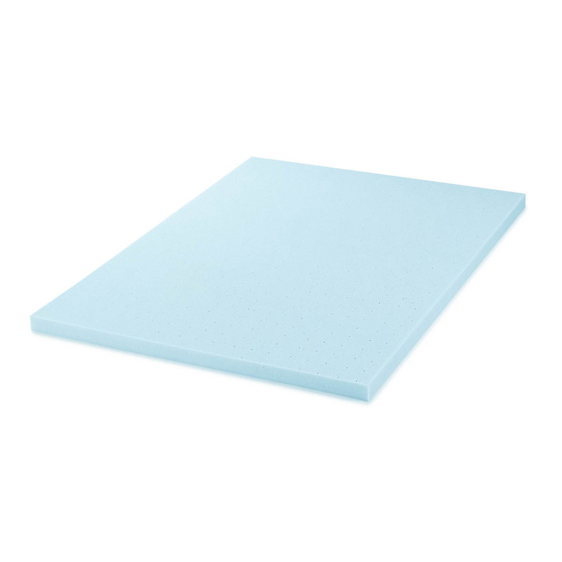 Gel Memory Foam Mattress Topper, Queen, 2"