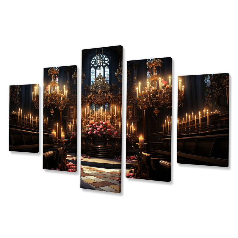 Basilique baroque - art mural multi-panneaux