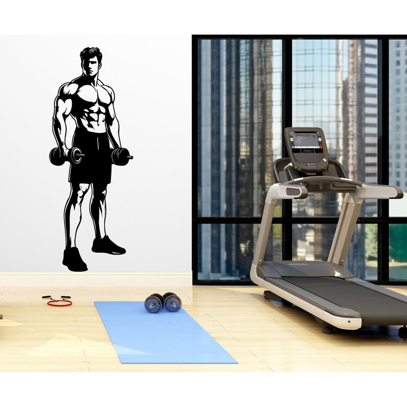 Adhésif décoratif gymnase, H 75 po x l 29 po