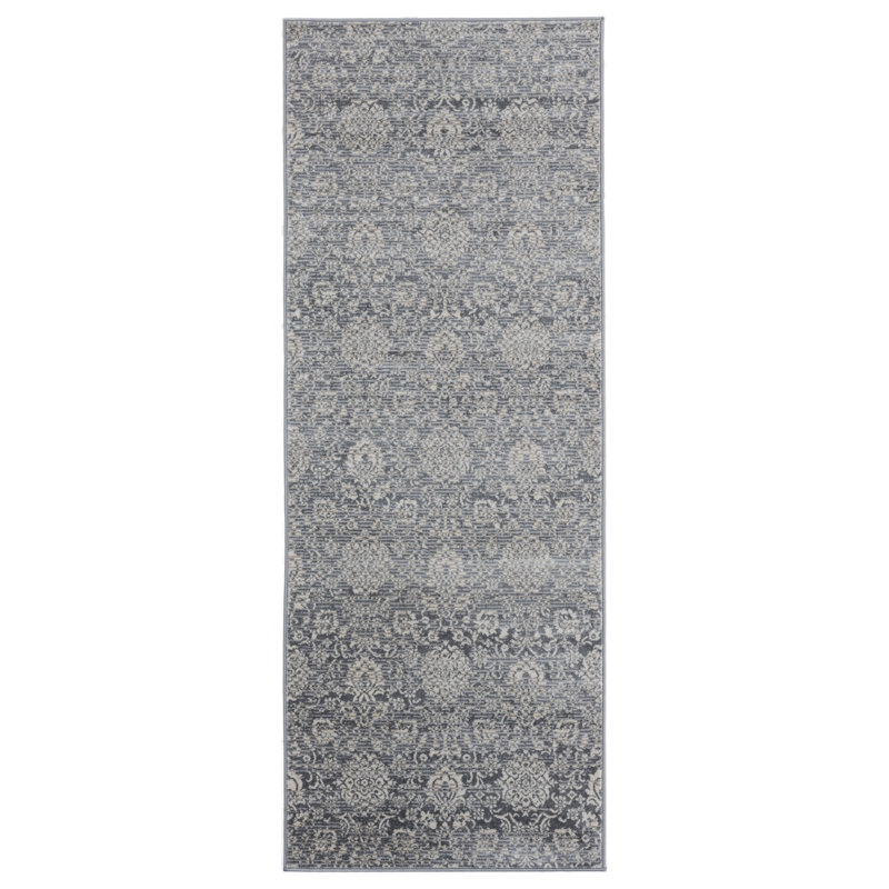 Tapis à motif cachemire crème Olander, Tapis de couloir 2 pi 7 po x 7 pi 2 po