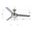 52" 3-Blade Standard Ceiling Fan with pull chains, Light Kit Included
