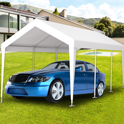 Toile de remplacement pour abri de garage 12 x 20 pi - Housse de protection pour abri de garage imperméable à 76 boucles élastiques