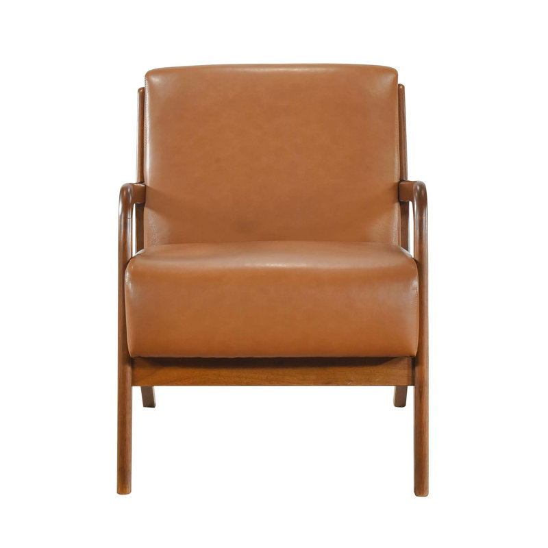 Chaise d'appoint en similicuir rembourré 1 pièce