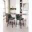 Tabouret de bar pivotant à 360 ° à hauteur de comptoir pour îlot de cuisine et pub (ensemble de 2)-423203851