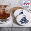 Ensemble de 4 sous-verres ronds en pierre Thirstystone Indigo Octopus