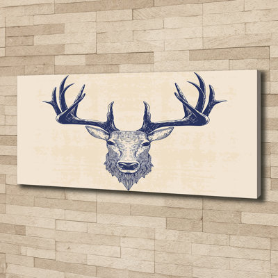 Deer Head - Wrapped Canvas Print