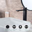 Single Handle Waterfall Bathroom Vessel Sink Faucet High Arc Vessel Faucet in Stainless Steel Matte Black