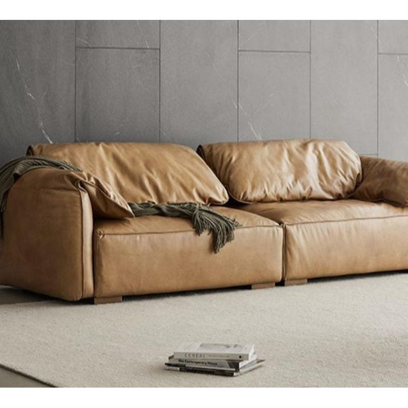 Luxurious Elephant Ear Sofa, 29.53" H x 102.36" W x 39.37" D