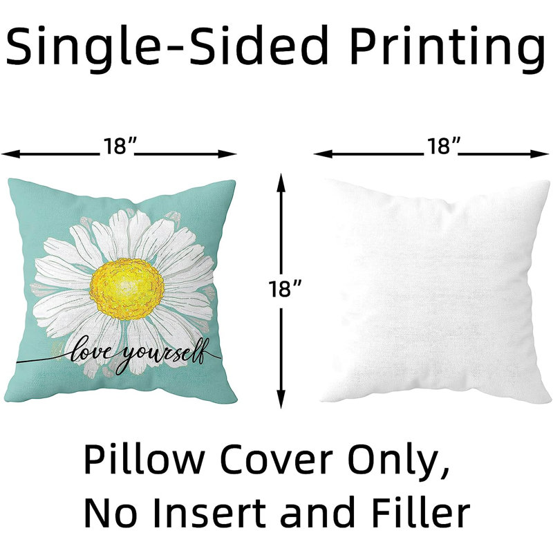 Ensemble de housse de coussin décoratif intérieur / extérieur 4 pièces Souliere