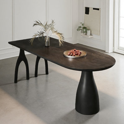 Italian Modern and Simple Black Dining Table