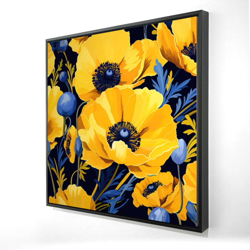 Jaune et bleu, reproduction sur toile
