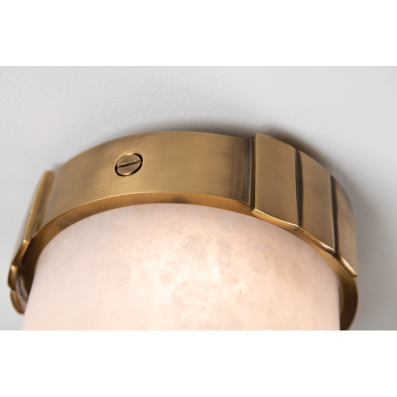 Beckett LED Flush Mount, Aged Brass