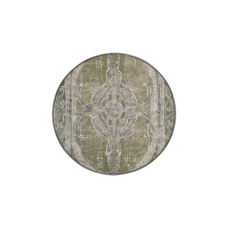 Silky Soft Plush Gray Area Rug, Round 4'