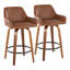 Tabouret de bar et de comptoir à hauteur fixe Cassiopeia avec pieds en bois cintré-94885245-94885246-94885247