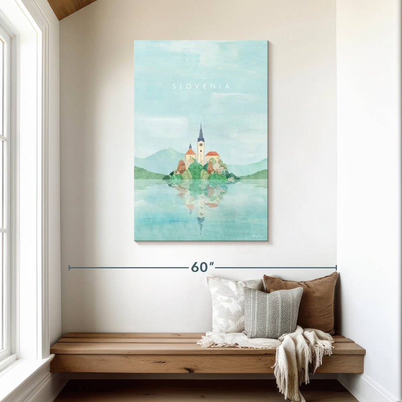 Aime, affiche de voyage rétro slovène, H 45 po x l 30 po