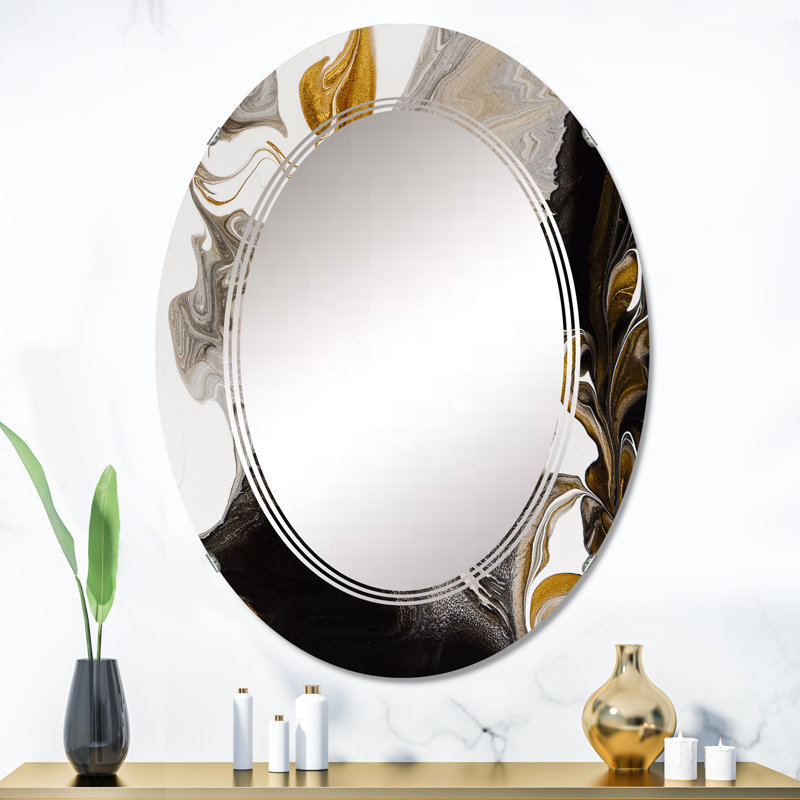 Miroir mural moderne doré et doré IV, 36 po x 24 po