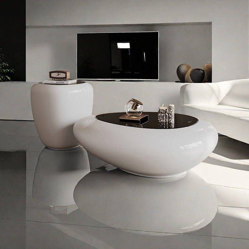 Creative pebble shaped design coffee table
