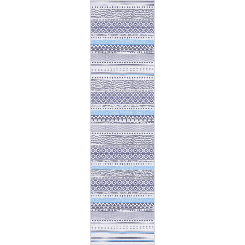 Kristie Tribal Rojo Purple/Blue Indoor/Outdoor Rug, Runner 80 x 300cm