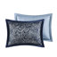 Couvre-lit bleu marine. Style traditionnel. Bleu marine foncé, argent. L 102 po x L 118 po 2 taies décoratives. Coussins décoratifs. Tissu lavable grand. Conception classique. Bleu cendré.-118742808-118742809