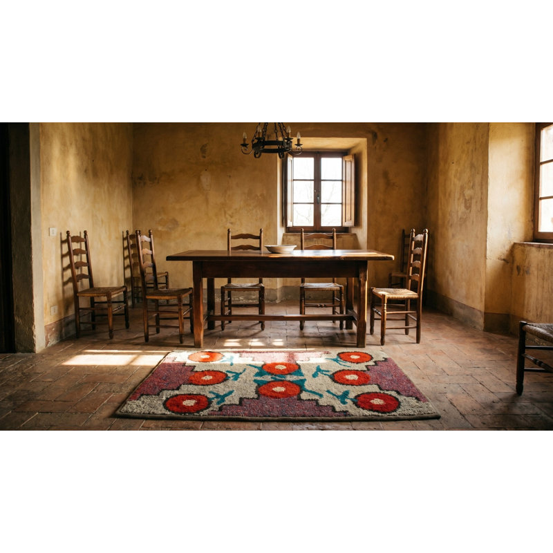 Tapis en laine crocheté American Antique