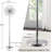Crystal Floor Lamp - Modern Standing Lamp With 32 Firework Crystal Harnesses, 360° Adjustable Lighting, Sturdy Chrome Base, Easy Assembly