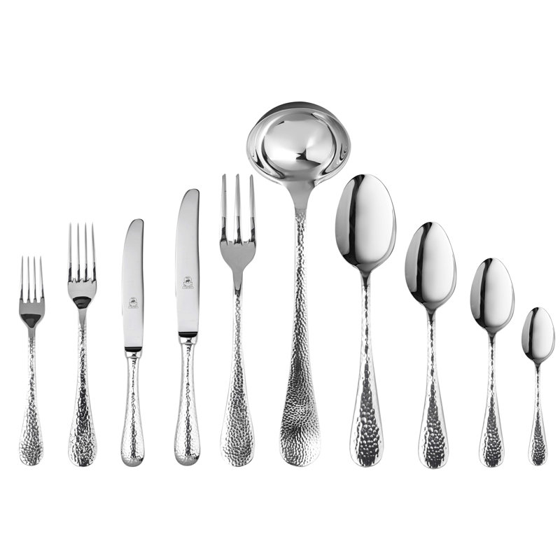 Ensemble de couverts Epoque avec couteaux H / H - 45 pièces - Acier inoxydable, Argent argent
