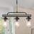 Laila 3-Light Dimmable Linear Farmhouse Pendant Light with Mason Jar Shades for Kitchen Island