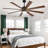 72 Inch Black Modern Large Ceiling Fan with LED Light and Remote, 6-Speed Quiet DC Motor Reversible Ceiling Fan for Large Rooms