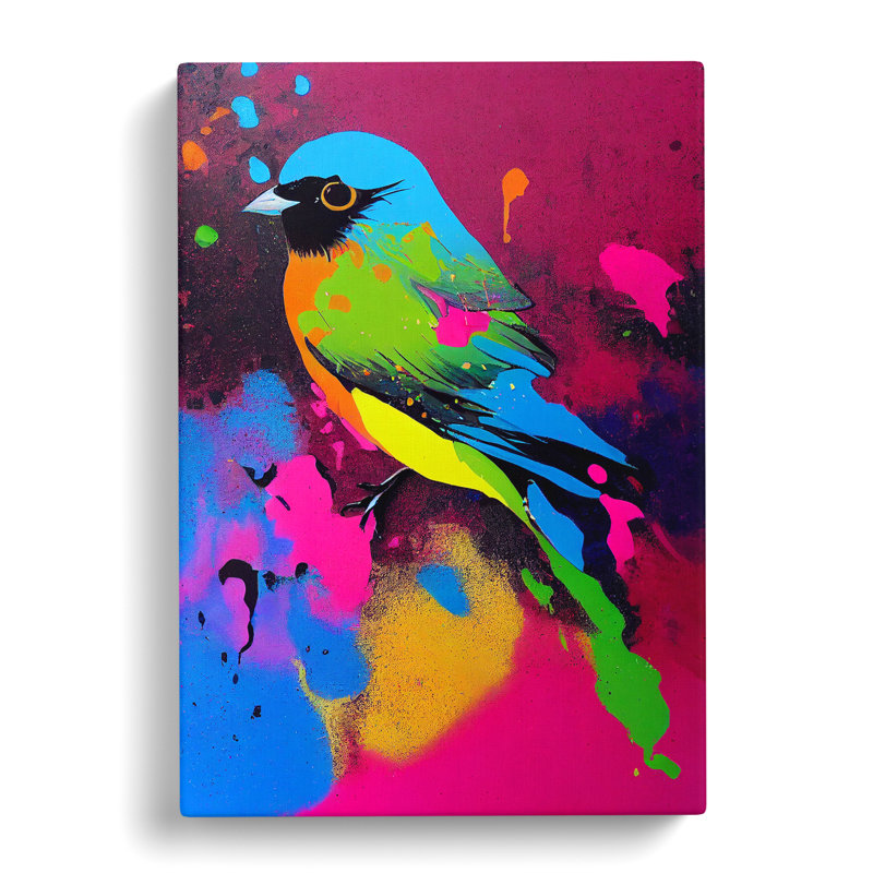 Bird Splash No.2 - Wall Art, Wrapped Canvas, 50cm H x 35cm W x 3cm D, No Matte