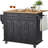 Durable Kitchen Island Cart With Drawers, Shelves, And Wheels For Efficient Storage And Mobility