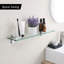 Tablette flottante rectangulaire en verre trempé pour salle de bain 23,6 po Eunson-384568881-384568886