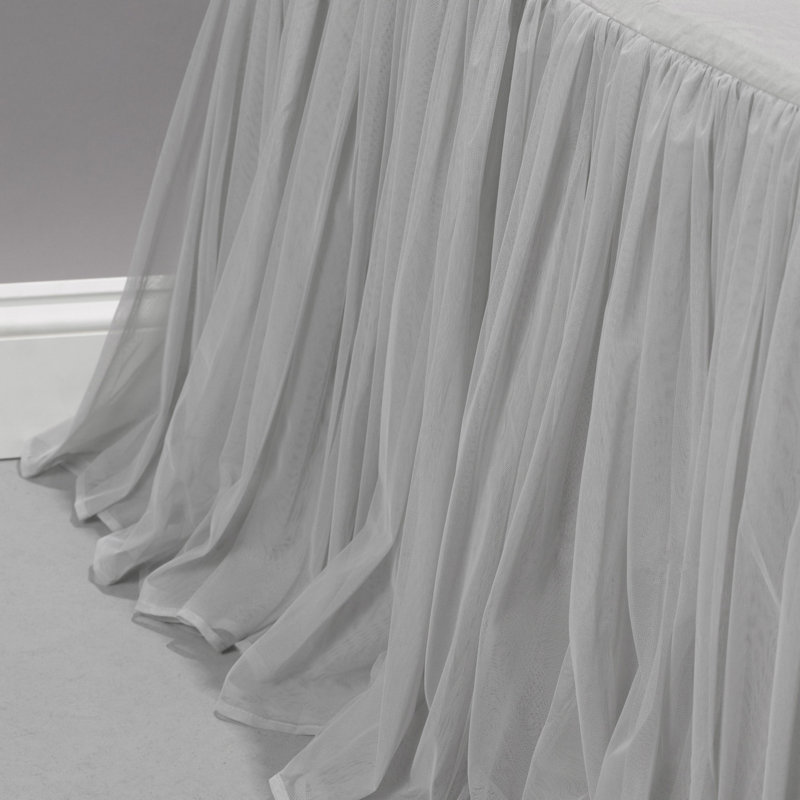 Whisper Tailored Bed Skirt, Queen, Gray