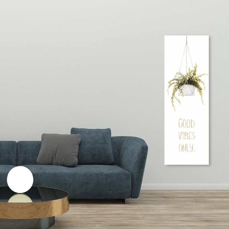 Good vibes only - Toile spirituelle florale pour la décoration intérieure