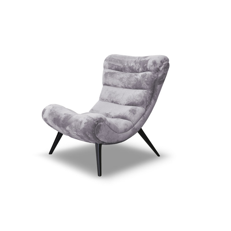 Owlswick Upholstered Swivel Slipper Chair, Light Grey