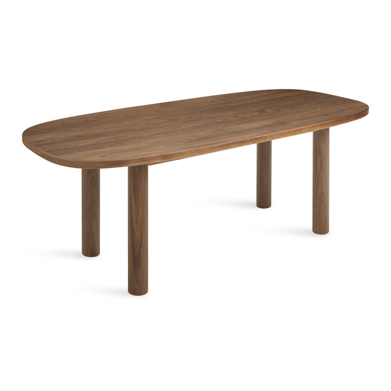 Good Times Oval Solid Oak Dining Table, Walnut, 38" W x 82" L