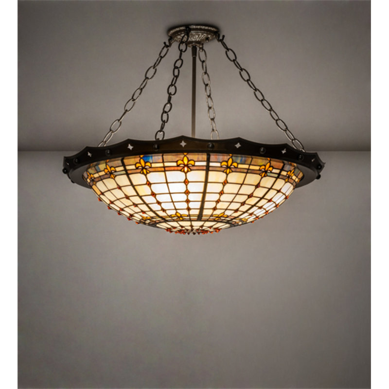 Fleur-de-Lite 4 - Light Semi Flush Mount