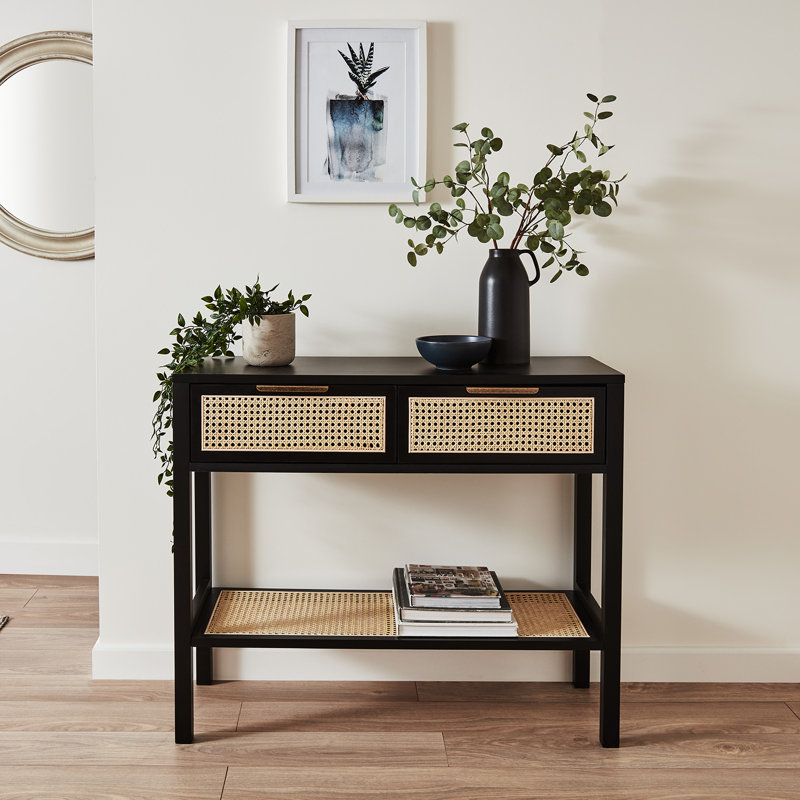 Tenaya 95cm Console Table, Black