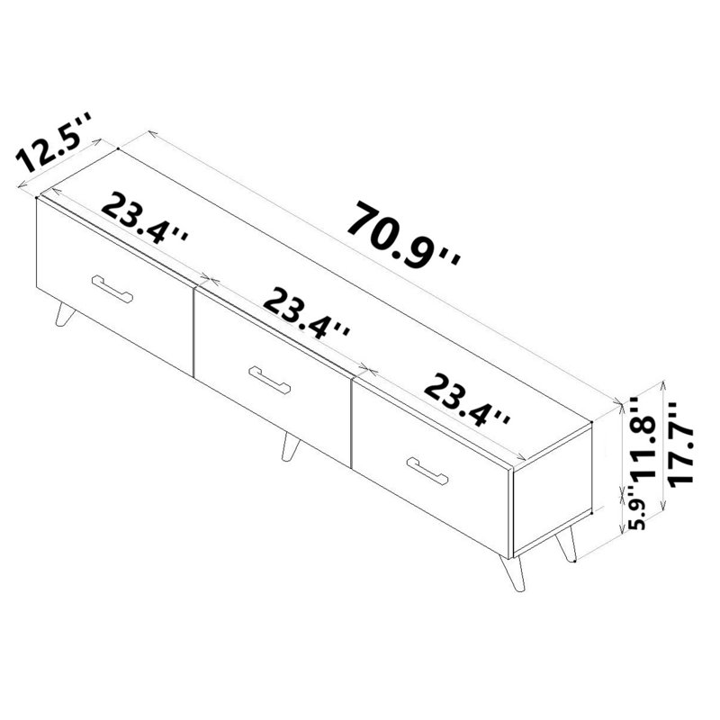 Jasara Unfinished TV Stand for TVs up to 78"