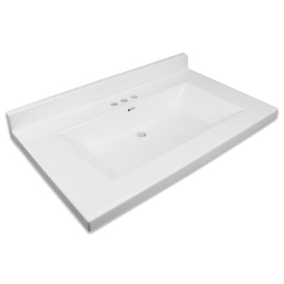 Dessus de salle de bain simple 37 po meuble-lavabo Carolina