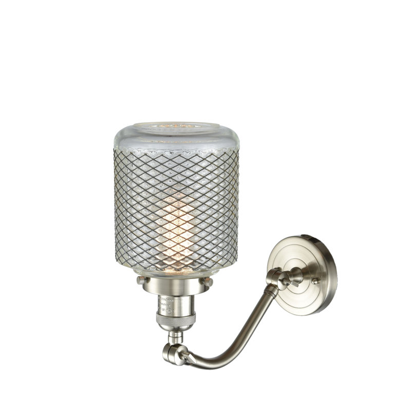 Appliquee à bras 1 lumière à intensité réglable Iyana, Nickel satiné brossé