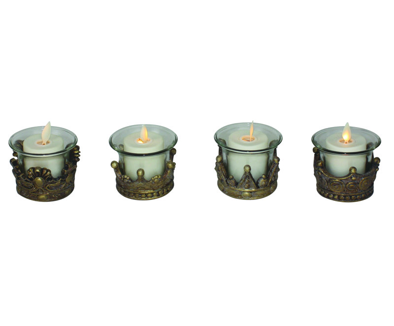 Ensemble de votive en verre 4 pièces