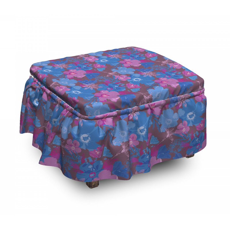 Housse pour repose-pieds botanique et exotique