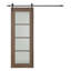 Porte de grange préfinie à panneaux en bois manufacturé Avon 4 Lite-93016182-93016178